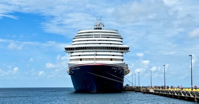Carnival Dream docked in St. Croix under clear skies before Hurricane Melissa forced cancellation of the Ocho Rios call
